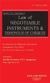 Law Of Negotiable Instruments & Dishonour Of Cheques (14th Edn)